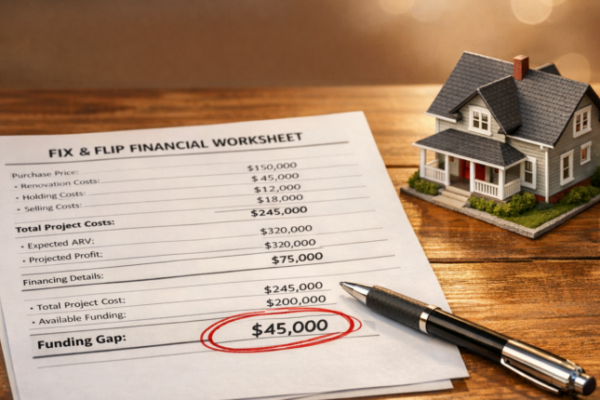 Frustrated investor reviewing hard money loan terms