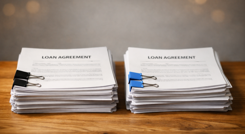 Investor reviewing second trust deed documents