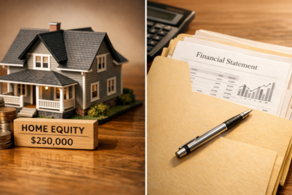 Private lender reviewing second mortgage application documents