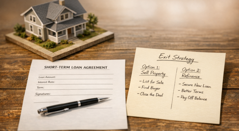 Lender reviewing property condition and exit strategy