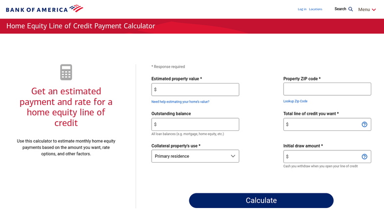 San Diego home equity calculation worksheet