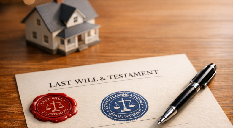 Private lender reviewing estate property documents