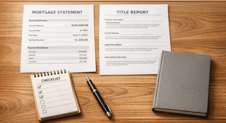Investor reviewing 1031 exchange financing documents